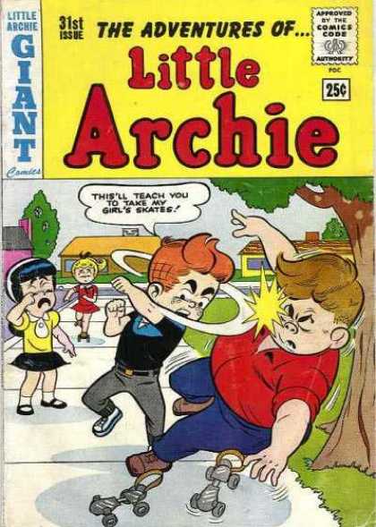 Little Archie 31 - Fight - Sidewalk - Roller Skates - Tree - Crying