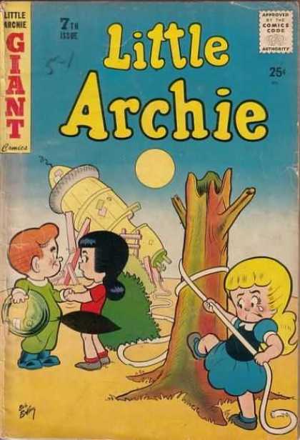 Little Archie 7 - Approved By The Comics Code - Giant - Rope - Space Ship - Girl