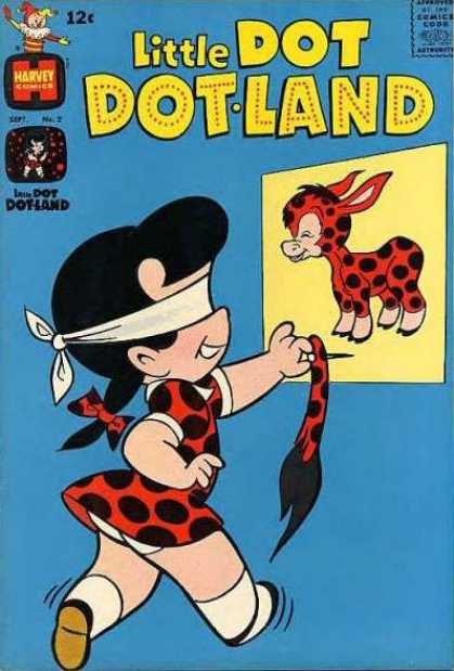 Little Dot Dotland 2 - Harvey - Comics Code - Girl - Donkey - Tail