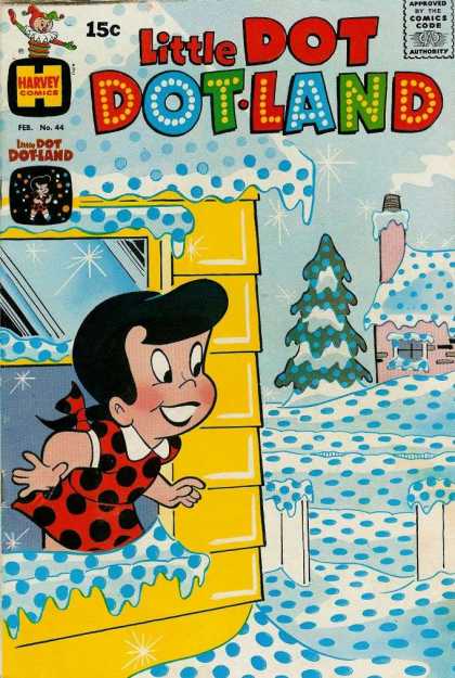 Little Dot Dotland 44 - Snow - Window - House - Tree - Girl