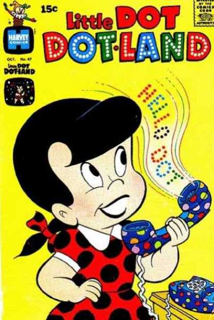 Little Dot Dotland 47 - Telephone - Red Dress - Polkadot - Hello Dot - Black Hair