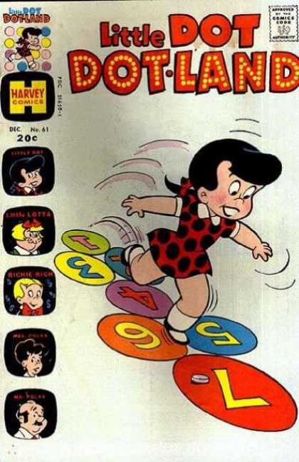 Little Dot Dotland 61 - Numbers - Polka Dot Dress - Black Hair - Twister - Dots