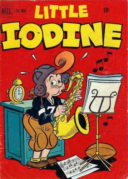 Little Iodine 10 - Clarinet - Clock - Sheet Music - Music Stand - Football