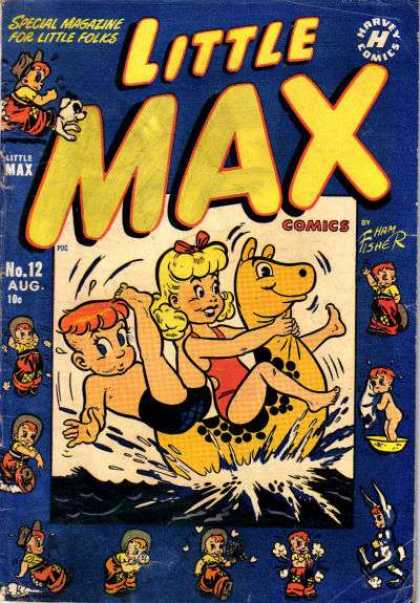 Little Max Comics 12 - Special Magazine For Little Folks - Water - Naked Baby - Chasing Dog - Blonde Hair