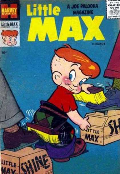 Little Max Comics 44 - Shoe Shine - Brush - Joe Palooka - Green Socks - Blue Shoes