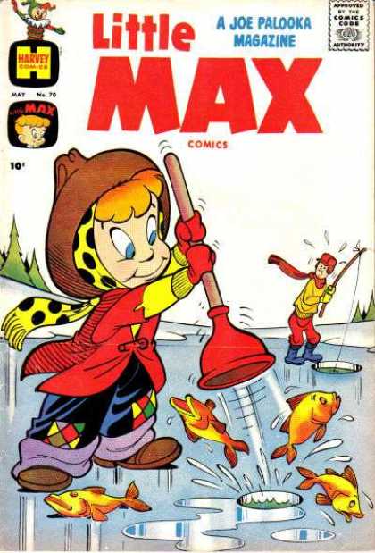 Little Max Comics 70 - Boy - Plunger - Ice Fishing - Fish - Cowboy Hat