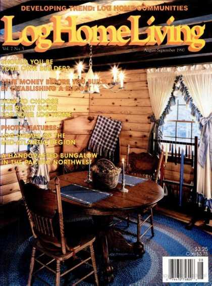 Log Home Living - August 1990