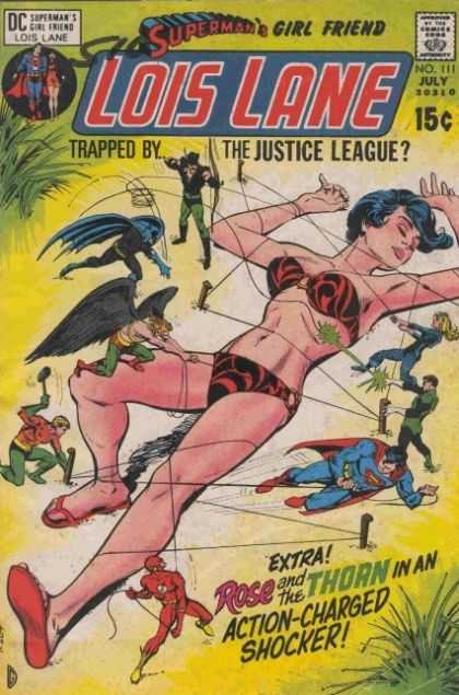 Lois Lane 111 - Spermans Girlfriend - Dc - 15 Cents - Trapped By The Justice League - No 111