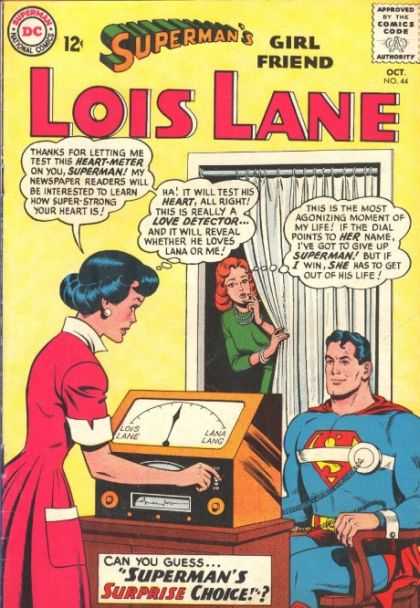 Lois Lane 44 - Supermans Girl Friend - Lois Lane - Heart Meter - Love Detector - Pink Dress