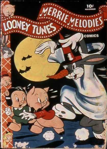 Looney Tunes 25 - Merrie Melodies - Porky Pig - Bugs Bunny - Magician - Moon
