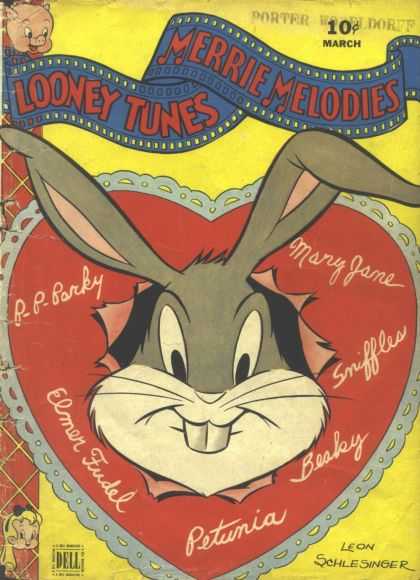 Looney Tunes 29 - Bugs Bunny - Porky Pig - Comics - Valentine - Heart