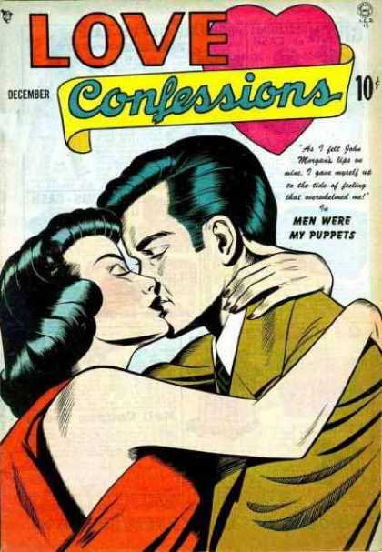 Love Confessions 2 - Pink Heart - Man And Woman Kissing - Brunettes - Men Were My Puppets - John Morgan