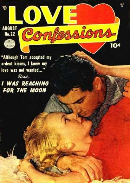 Love Confessions 22 - Kiss - Embrace - Man - Woman - Reaching For The Moon