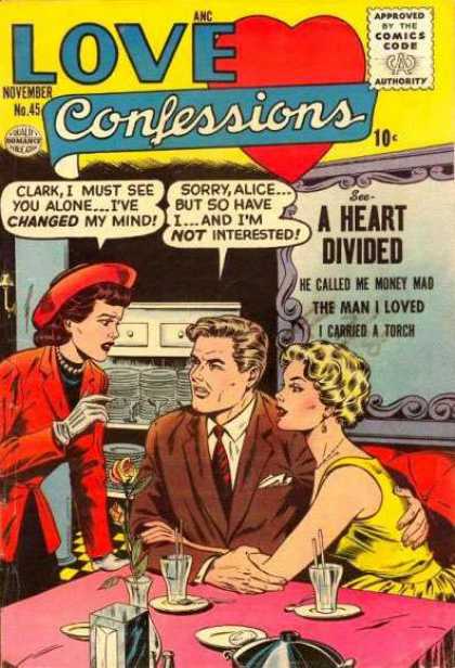 Love Confessions 45 - Heart Divided - Rose - Couple - Diner - Red Hat