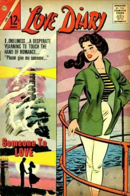 Love Diary 26 - Someone To Love - Lighthouse - Woman - Black Hair - Waves