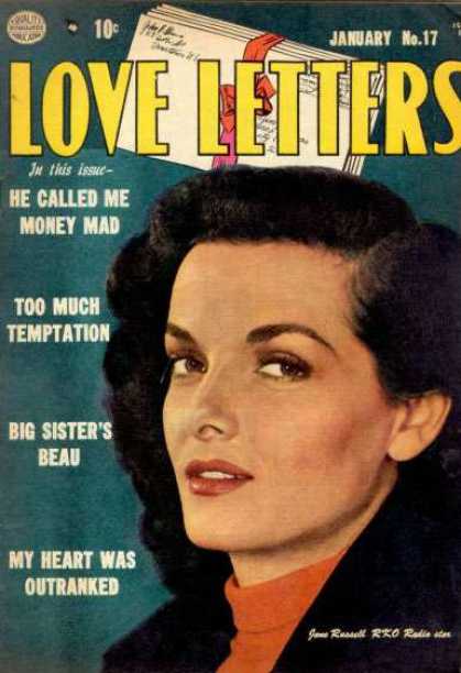 Love Letters 17 - He Called Me Money Mad - Too Much Temptation - Big Sisters Beau - My Heart Was Outranked - Jane Russell