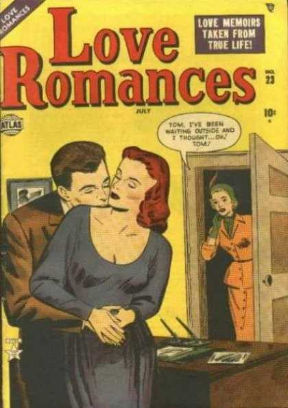 Love Romances 23 - Redhead - Atlas - July - 10 Cents - Making Out