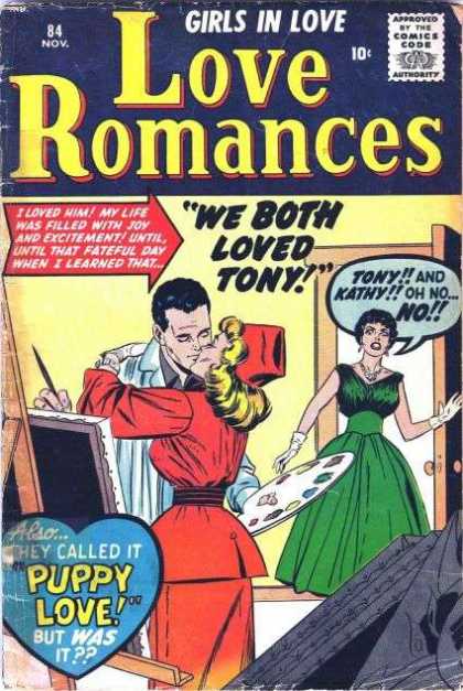 Love Romances 84 - Painter - Affair - Kiss - Green Dress - Romance