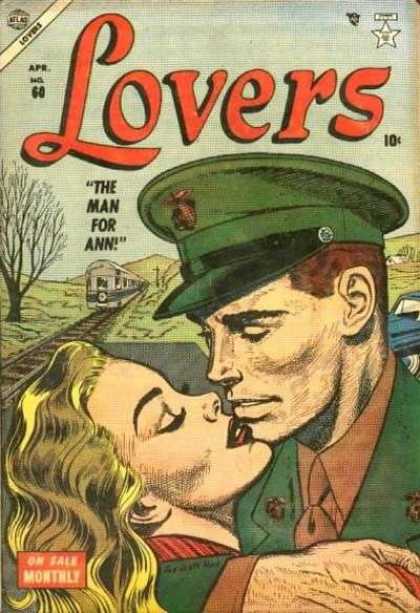 Lovers 60 - Love - Kiss - Soldier - Train - Tree