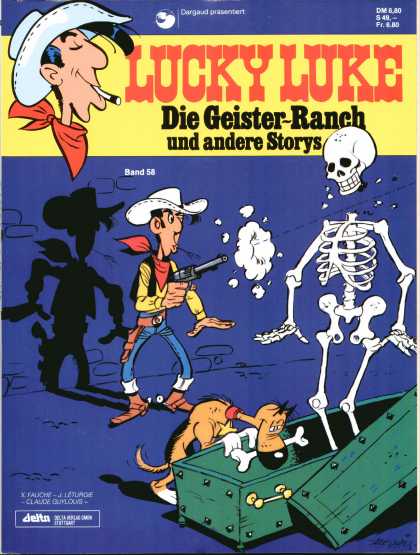 Lucky Luke 44 - Fastes Gun In The West - Faster Than His Shadow - Shooting At Skelettons - Digging For A Bone - Rantanplan