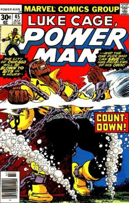 Luke Cage: Power Man 45 - Chicago - 45 July - Chains - Count-down - Underwater