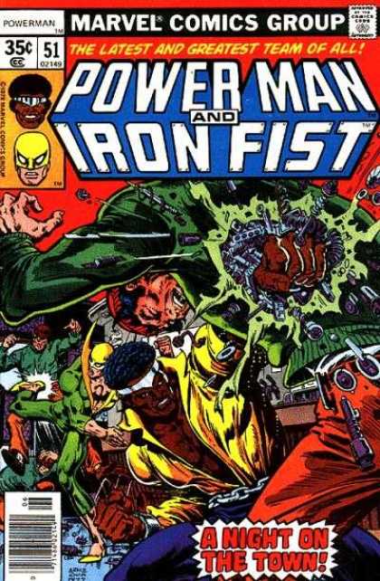 Comics Code - Marvel - Iron Fist - The Latest And Greatest Team Of All - A Night In The Town Luke Cage: Power Man 51 - Comics Code - Marvel - Iron Fist - The Latest And Greatest Team Of All - A Night In The Town