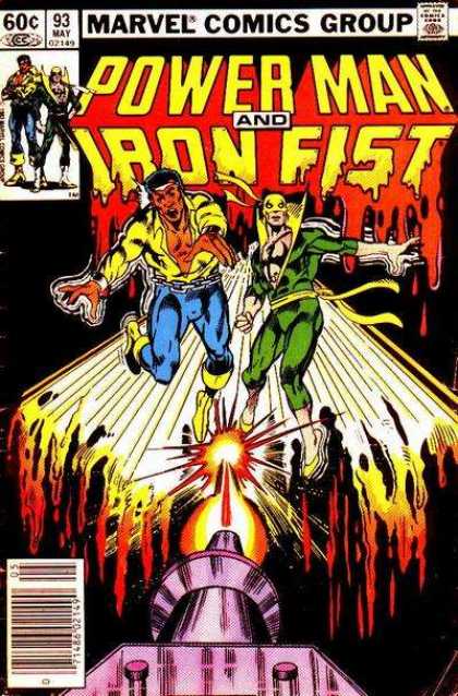 Marvel Comics Group - 93 May - Approved By The Comics Code Authority - Iron Fist - Fire Luke Cage: Power Man 93 - Marvel Comics Group - 93 May - Approved By The Comics Code Authority - Iron Fist - Fire