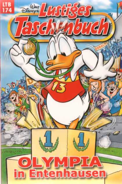 Lustiges Taschenbuch Neuauflage 174 - Donald The Champ - Donald Wins - Olympics - Donald At The Olympics - The Crowd Cheers For Donald