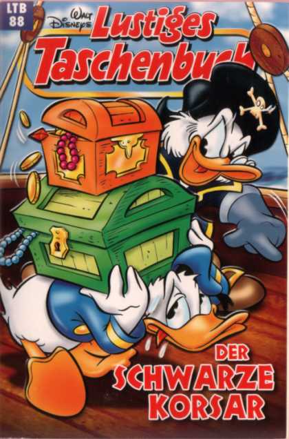 Lustiges Taschenbuch Neuauflage 88 - Donald Duck - Scrooge Mcduck - Pirate - Treasure Chest - Ship