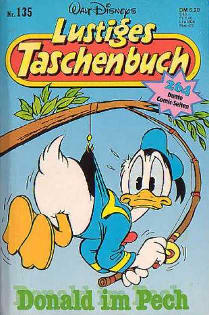Lustiges Taschenbuch 137 - Walt Disney - Donald Duck - Tree Branch - Sky - Fishing Rod