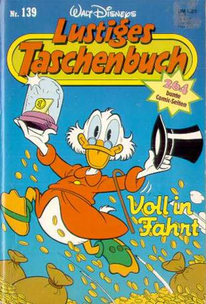Lustiges Taschenbuch 141 - Scrooge Mcduck - German - Tophat - Money Bags - Cane And Spectacles