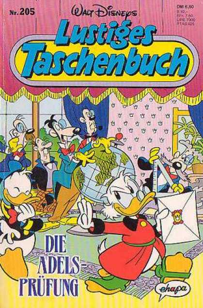 Lustiges Taschenbuch 207 - Ducks - World Globe - Room In House - Curtains And Drapery - Envelope
