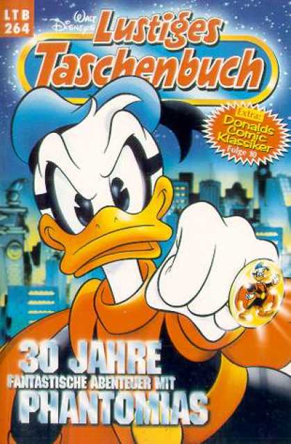 Lustiges Taschenbuch 266 - Donald Duck - Magic Ring - Mask - City - Orange And Black Costume