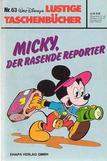 Lustiges Taschenbuch 63 - Mickey Mouse - Walt Disney - Camera - Suitcase - Visor