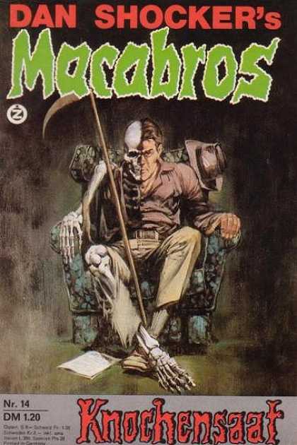 Macabros - Knochensaat - Dan Shocker - Arm Chair - Half Human - Half Skeleton - Knochensaat