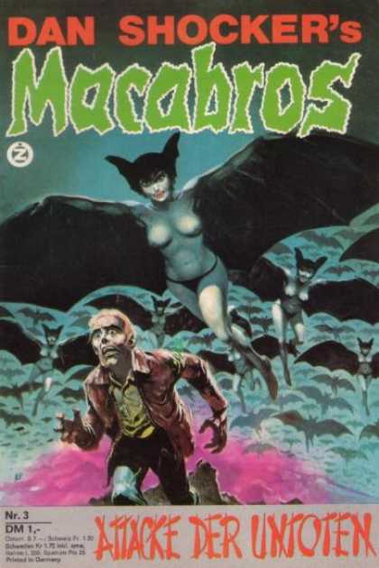 Macabros - Attacke der Untoten - Vampires - Bat Wings - Fangs - Man Running