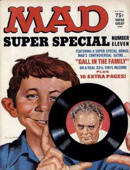 Mad Special 11 - Alfred Enewman - Flexidisc Record - Archie Bunker - Gall In The Family - Super Special