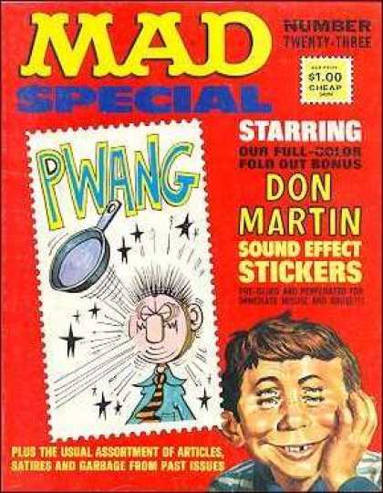 Mad Special 23 - Fold Out Bonus - Don Martin - Sound Effect Stickers - Alfred E Newman - Pan