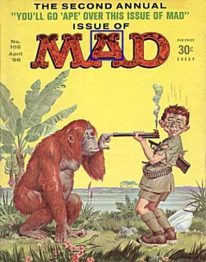 Mad 102 - Ape - Rifle - Gun - Orangutang - Mad