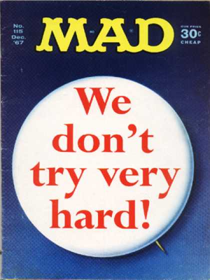 Mad 115 - Button - Words - Cheap - We - Try
