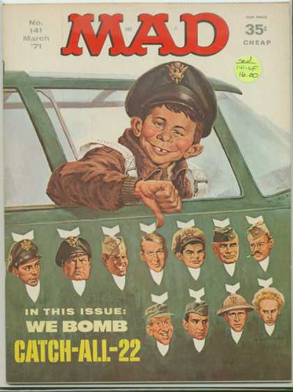 Mad 141 - Adult Comic - No 141 March 71 Edition - Army - We Bomb - Catch All 22