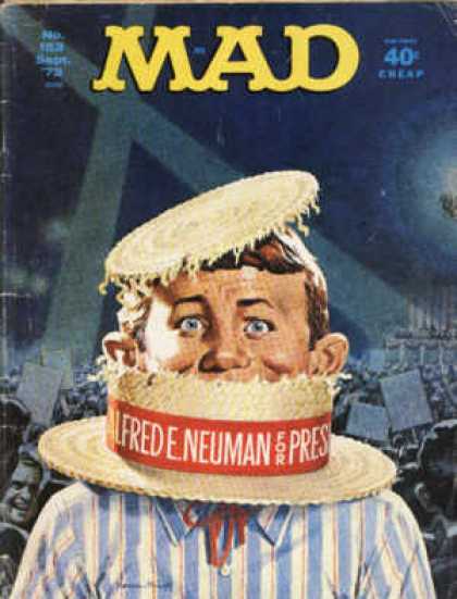 Mad 153 - Hat - Male - Alfred Neuman - Spotlights - Crowd