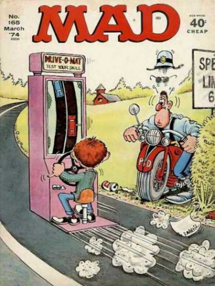 Mad 165 - Don Martin - Alfred E Newman - Speed Trap - Traffic Cop - Shocked