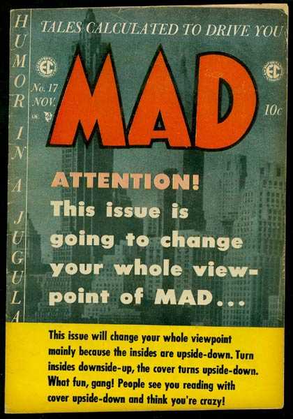 Mad 17 - November - 10 Cents - Humor In A Jugular - Attention - Tales Calculated To Drive You