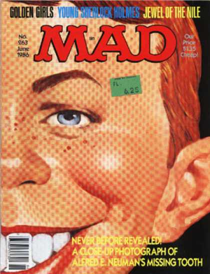 Mad 263 - Golden Girls - Alfred E Newman - Giving The Eye - Alfreds Missing Tooth - Big Ear