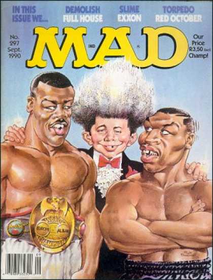 Mad 297 - Boxers - Champion Belt - Grey Afro - African American - Bowtie