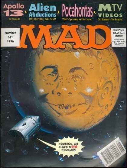 Mad 341 - Moon - Apollo 13 - Alien Abductions - Number 341 - Pocahontas