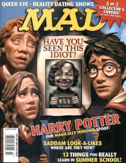 Mad 443 - Have You Seen This Idiot - Harry Potter - Our Magically Moronic Spoof - Saddam Look-a-likes - Queer Eye