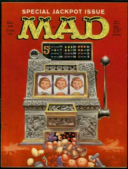 Mad 64 - Slot Machine - Handle - Alfred E Neumann - 5 - Silver