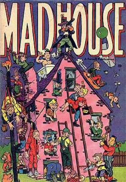 Madhouse 1 - Ladder - Bath Tub - Chimney - Balloon - Windows